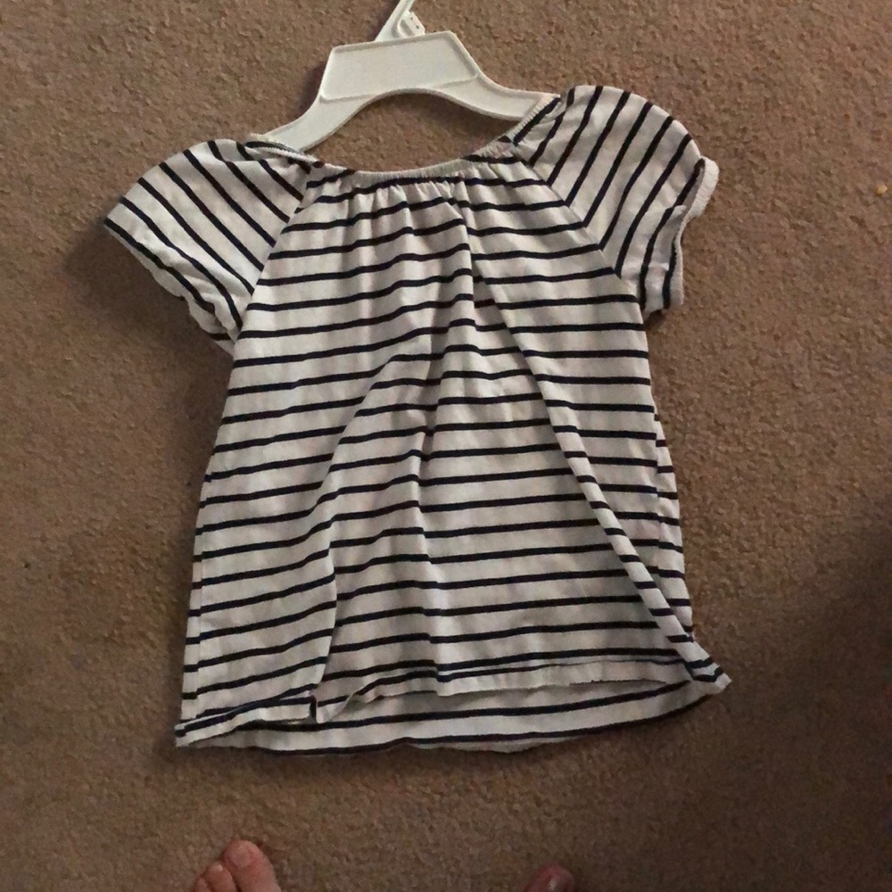 Stripped black and white tee